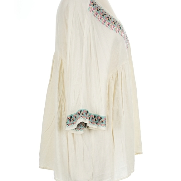 Wrangler Retro Embroidered Cream Top | Size L - Picture 3 of 4